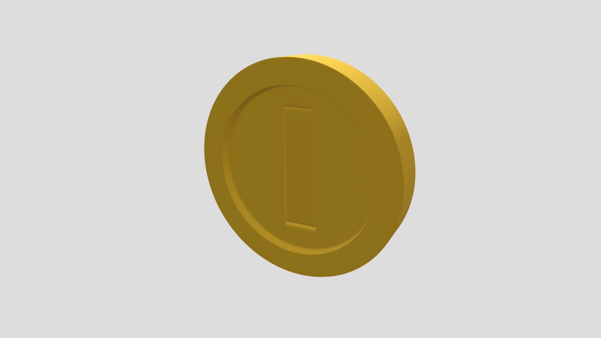 Super Mario Bros Gold Coin 3d model