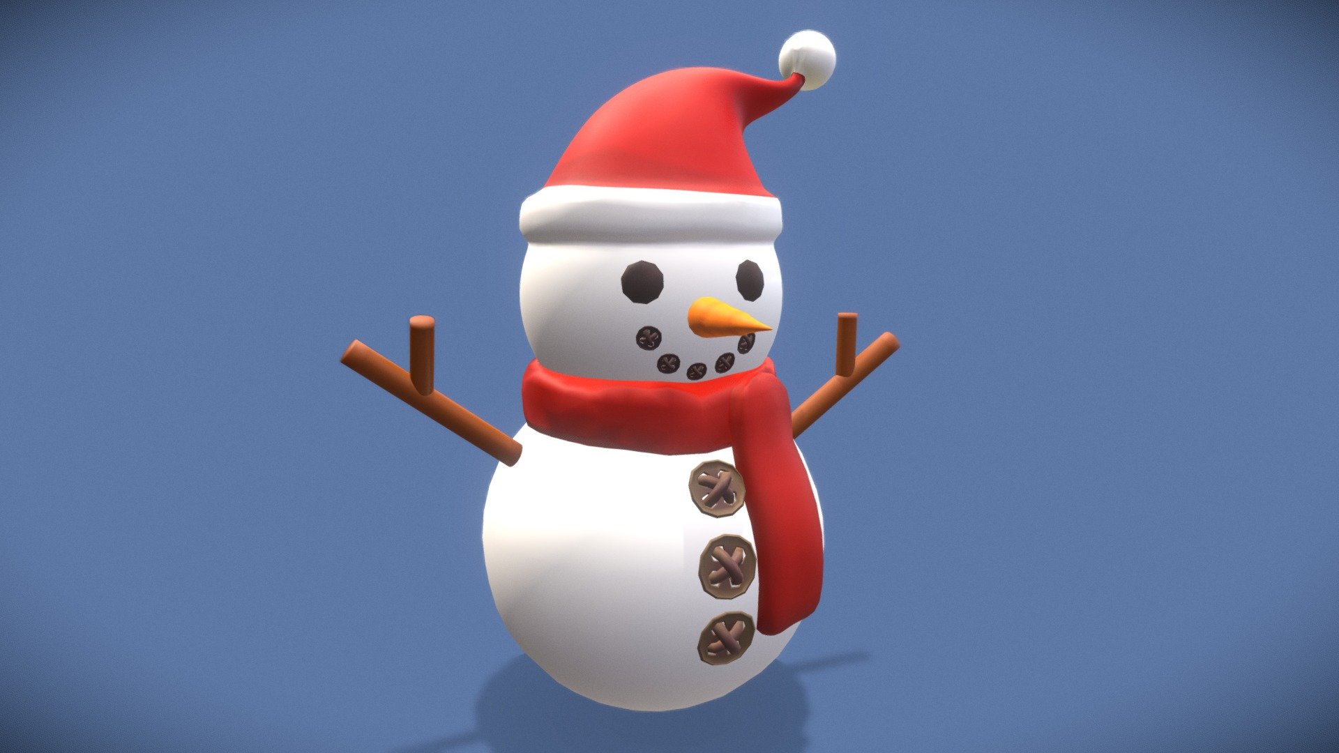 Snowman Christmas Hat 3d model