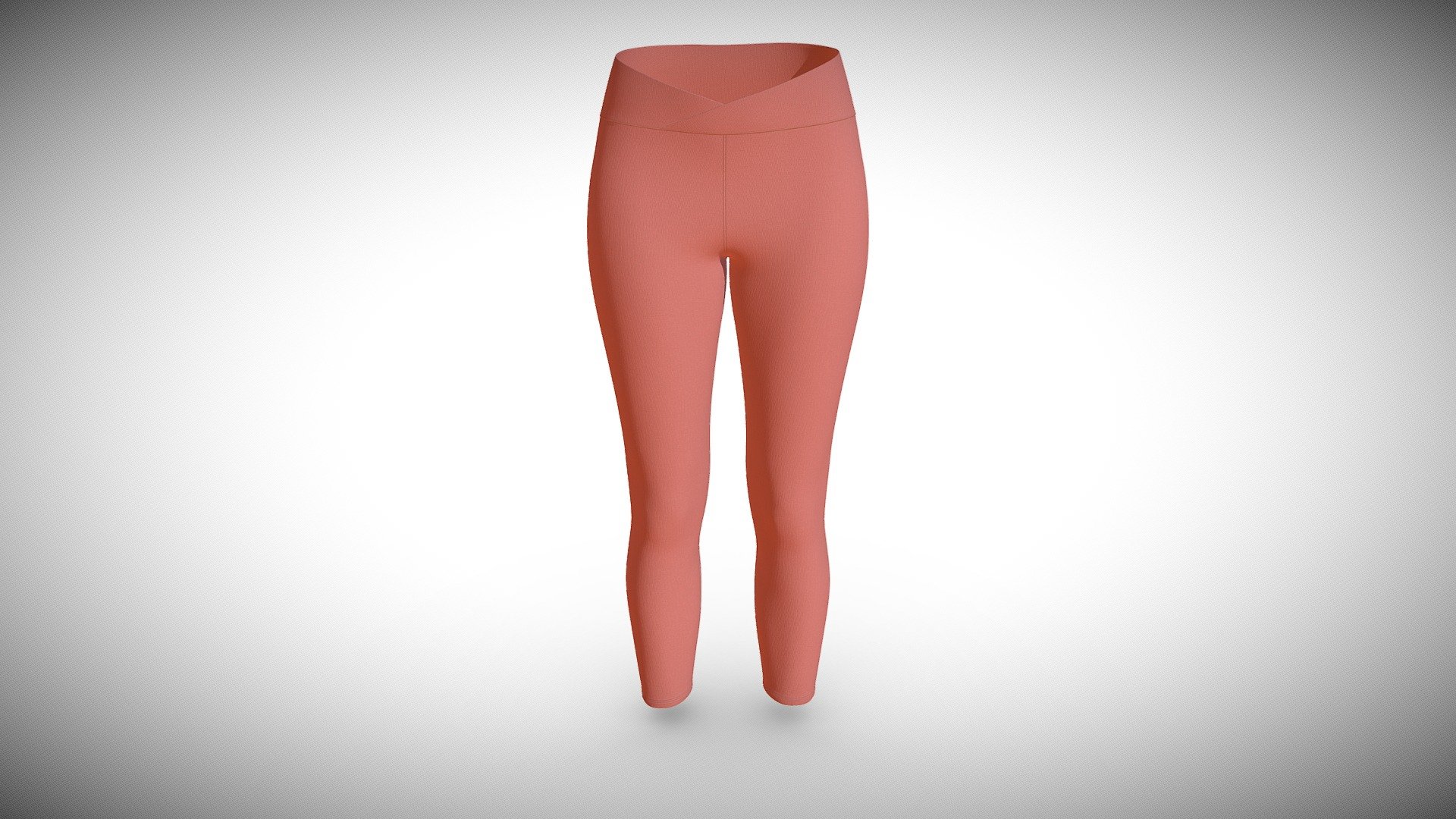 Womens Mid- Waisted Leggings 3d model