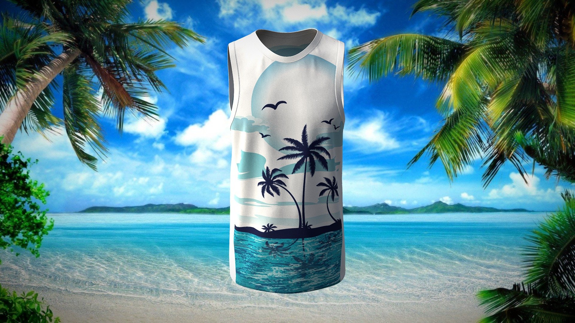 Mens Classic Jersey Muscle Tee 3d model