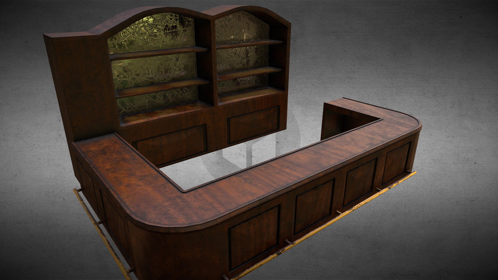 Old western bar 3d model