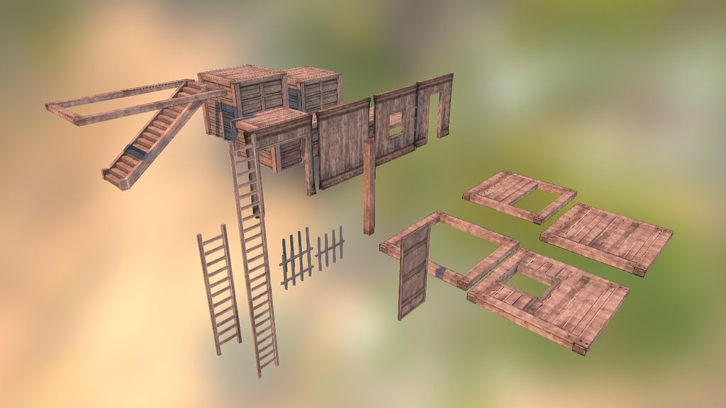 Survival Wood Crafting Kit 3d model