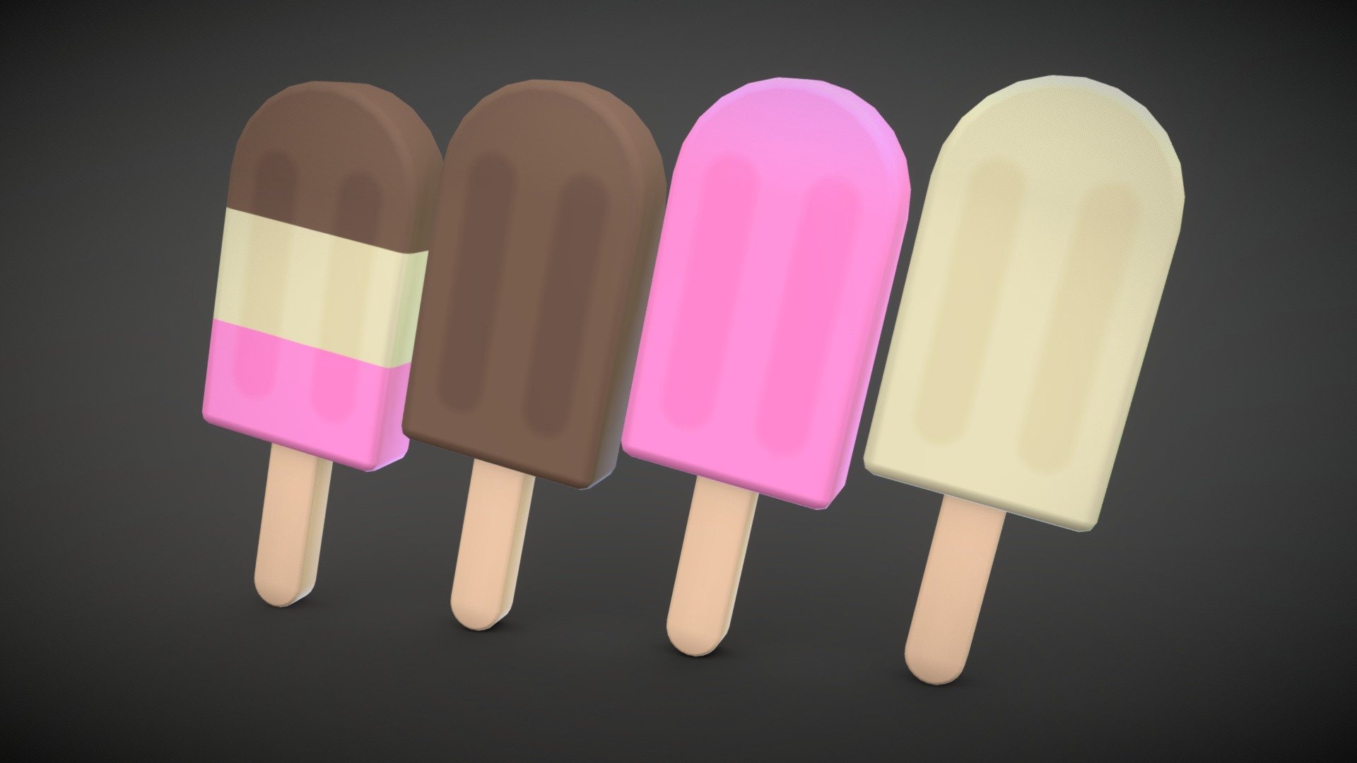 Popsicle 01 (Sweet Pack #01) 3d model