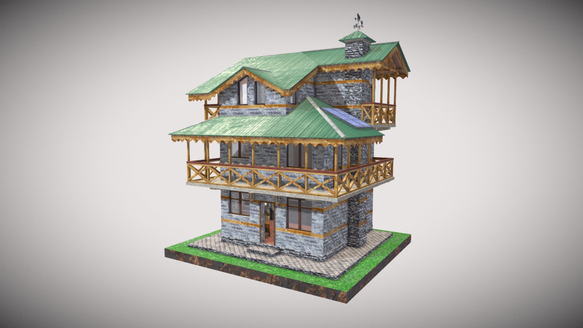 Mountain Cottage 3d model