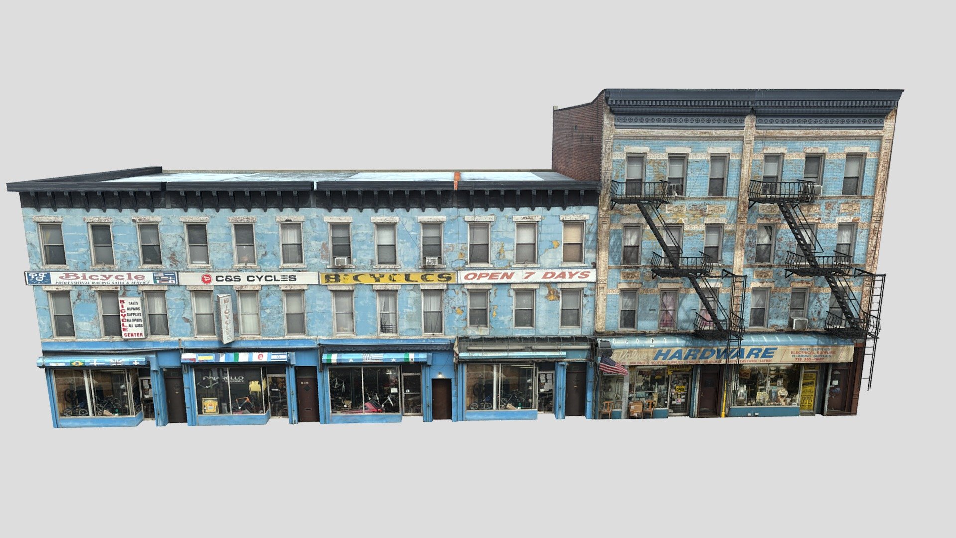 Brooklyn Bike Shop and Hardware Store 3d model