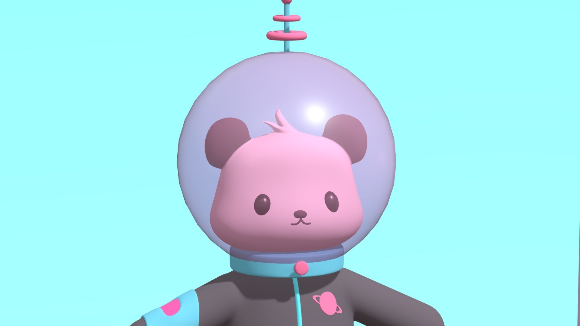 Space Panda 3d model