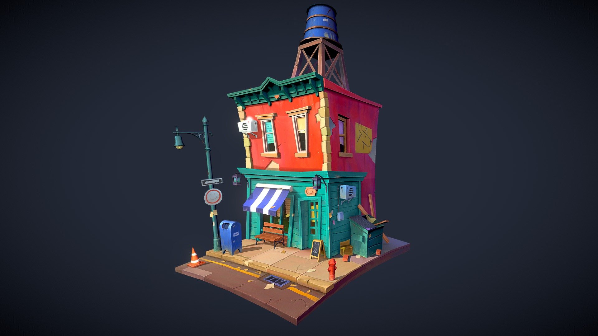 NY_cafe 3d model