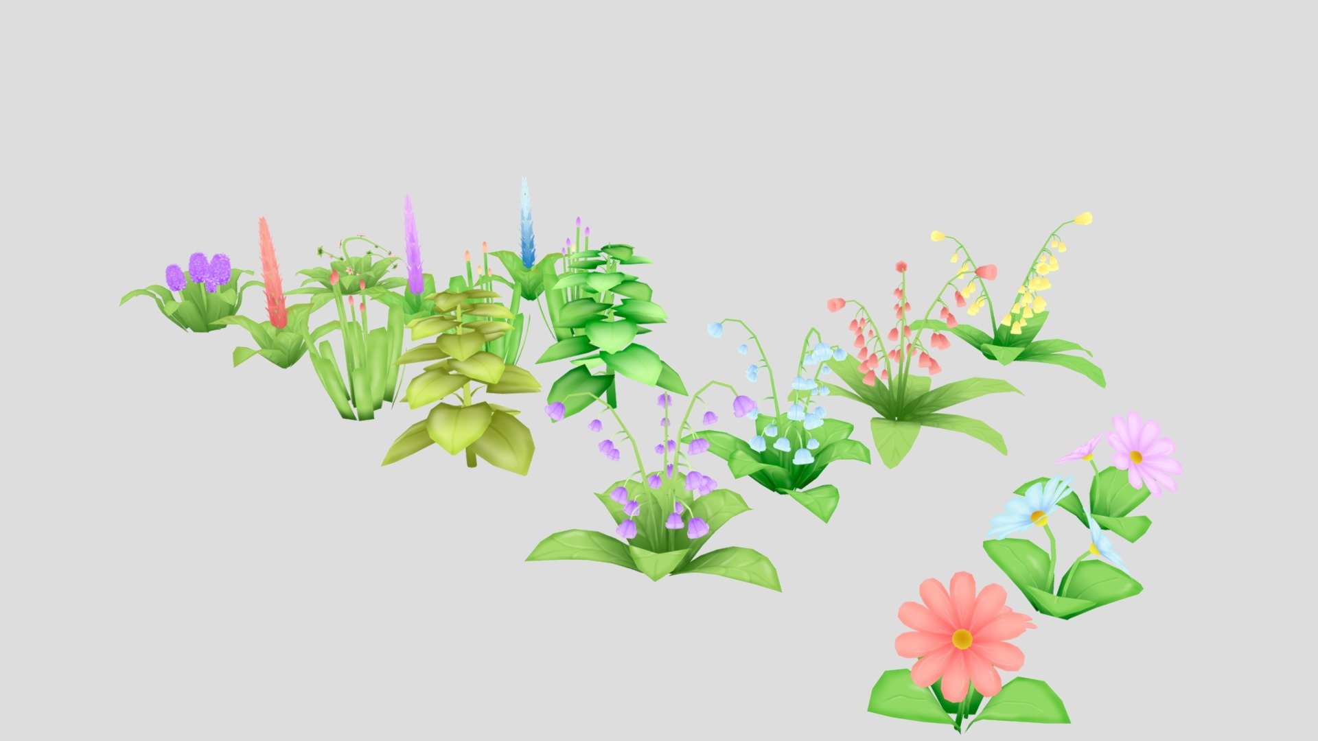 flowers_pack_1 3d model