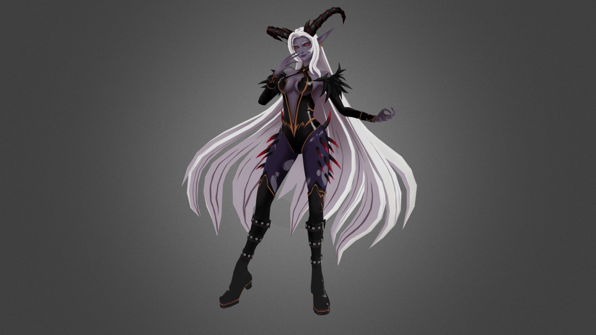 Darkened Fearful Astaroth 3d model