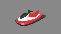 Low Poly Jet Ski 01