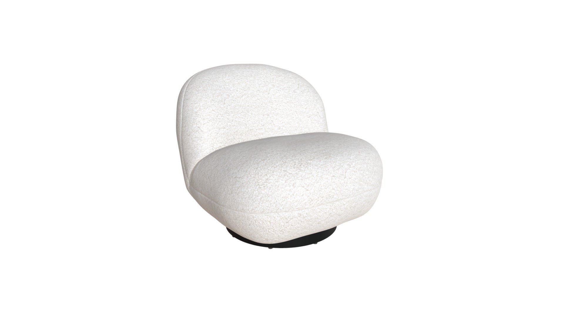 Myanmar Accent Chair Cream 3d model