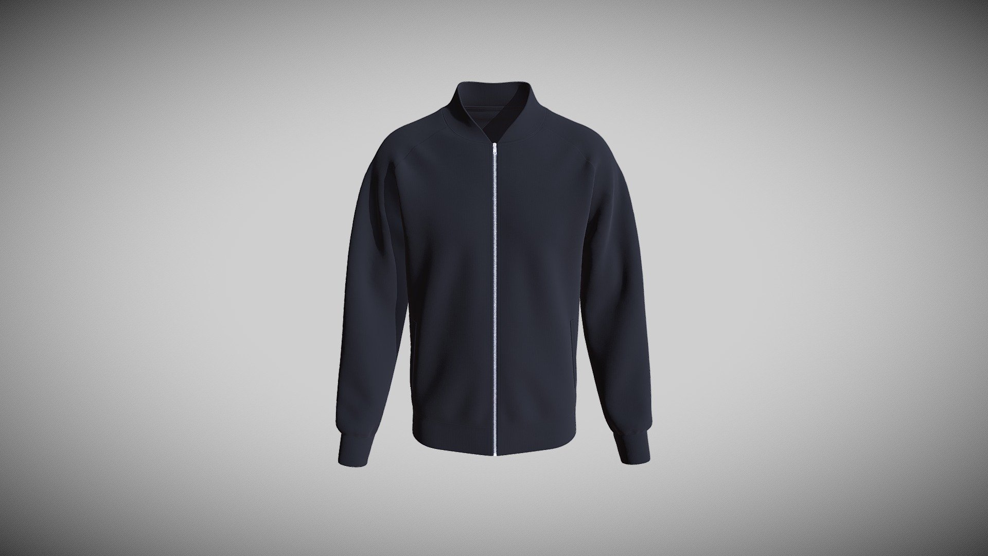 Raglan Sleeve Premium Knit Jacket Design 3d model