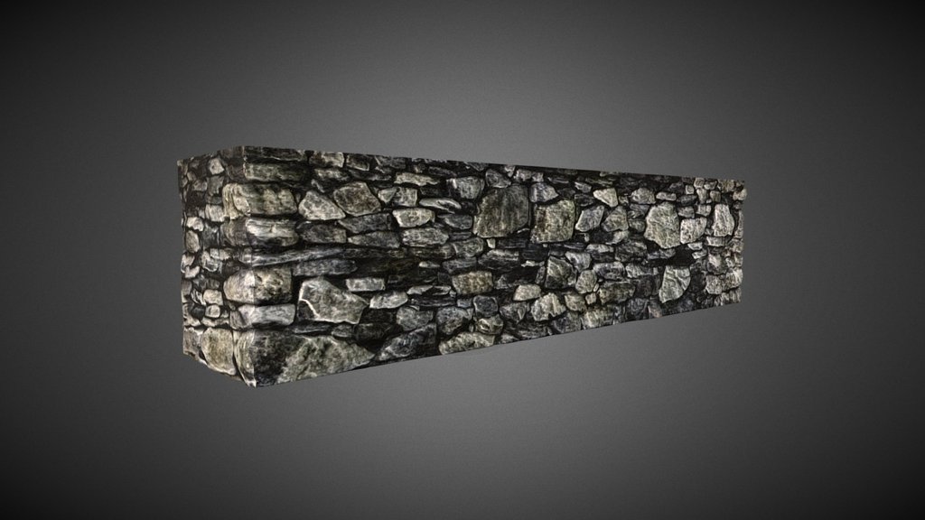 Rock Wall Retopo 3d model