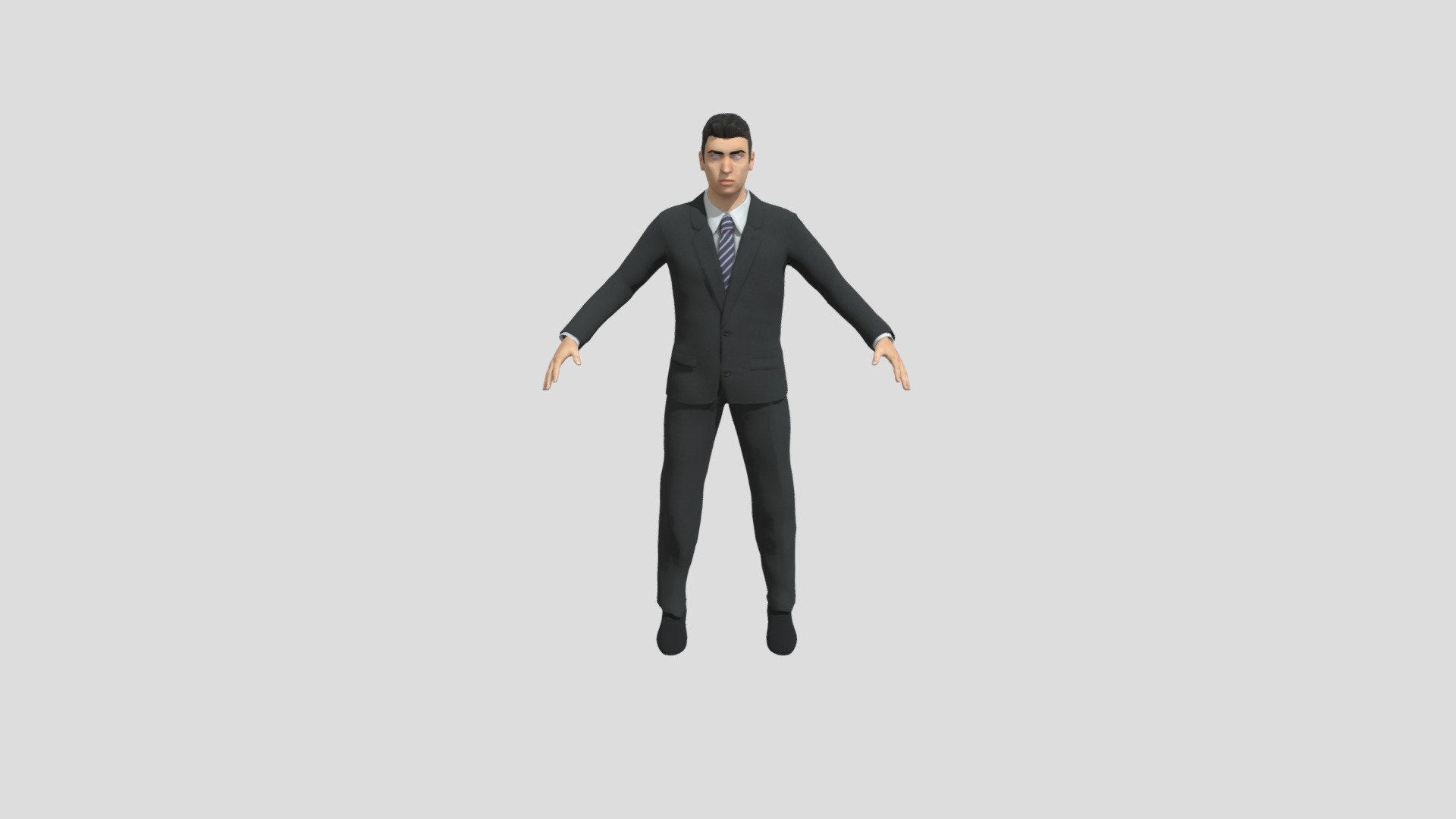 Man Dressed In Suit 3d model