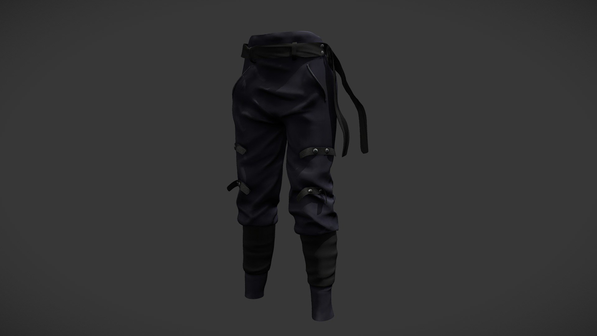 Female Dystopian Cyberpunk Harem Pants 3d model