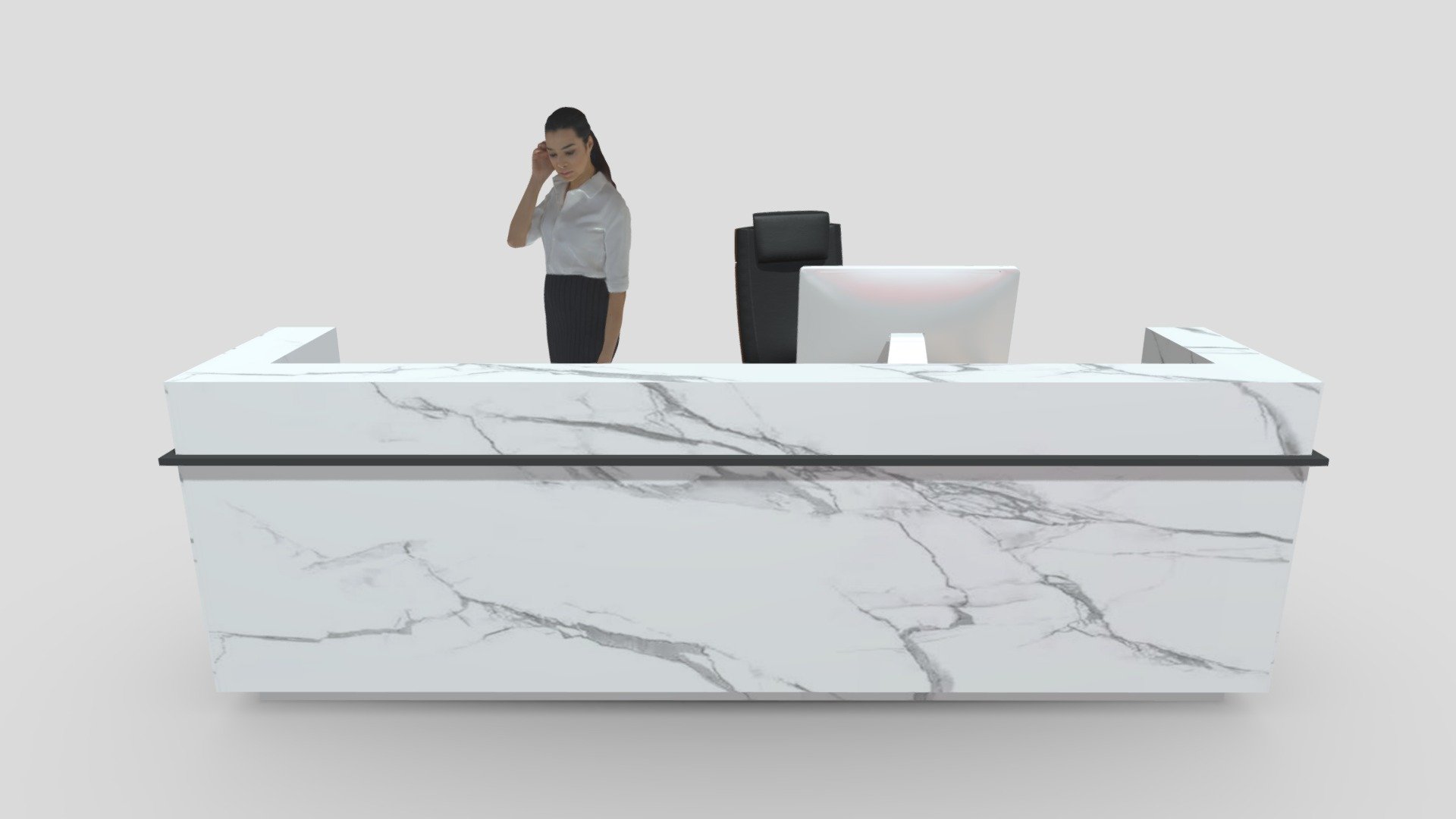 Reception Desk 3d model