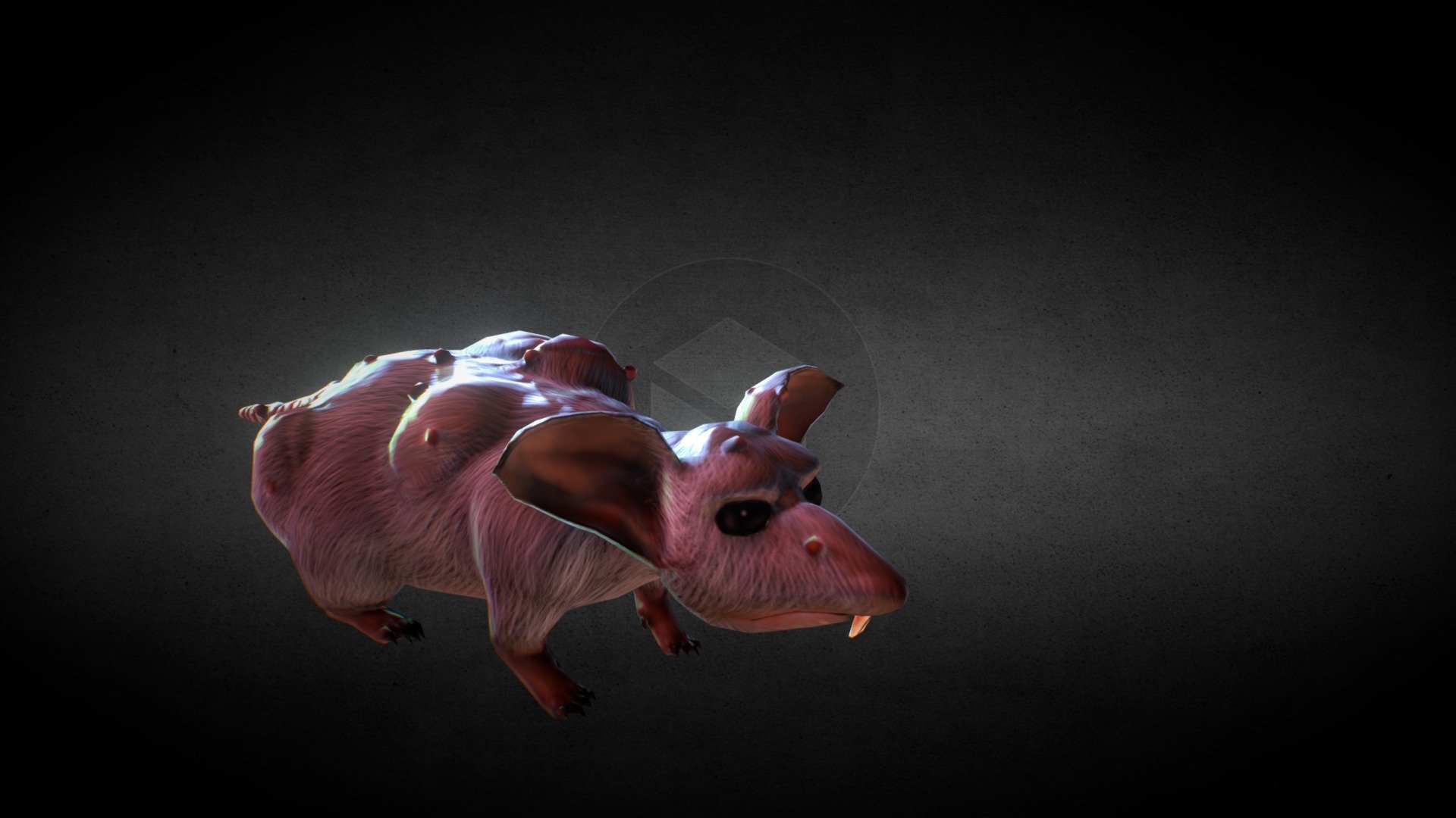 Mutated rat comun 3d model