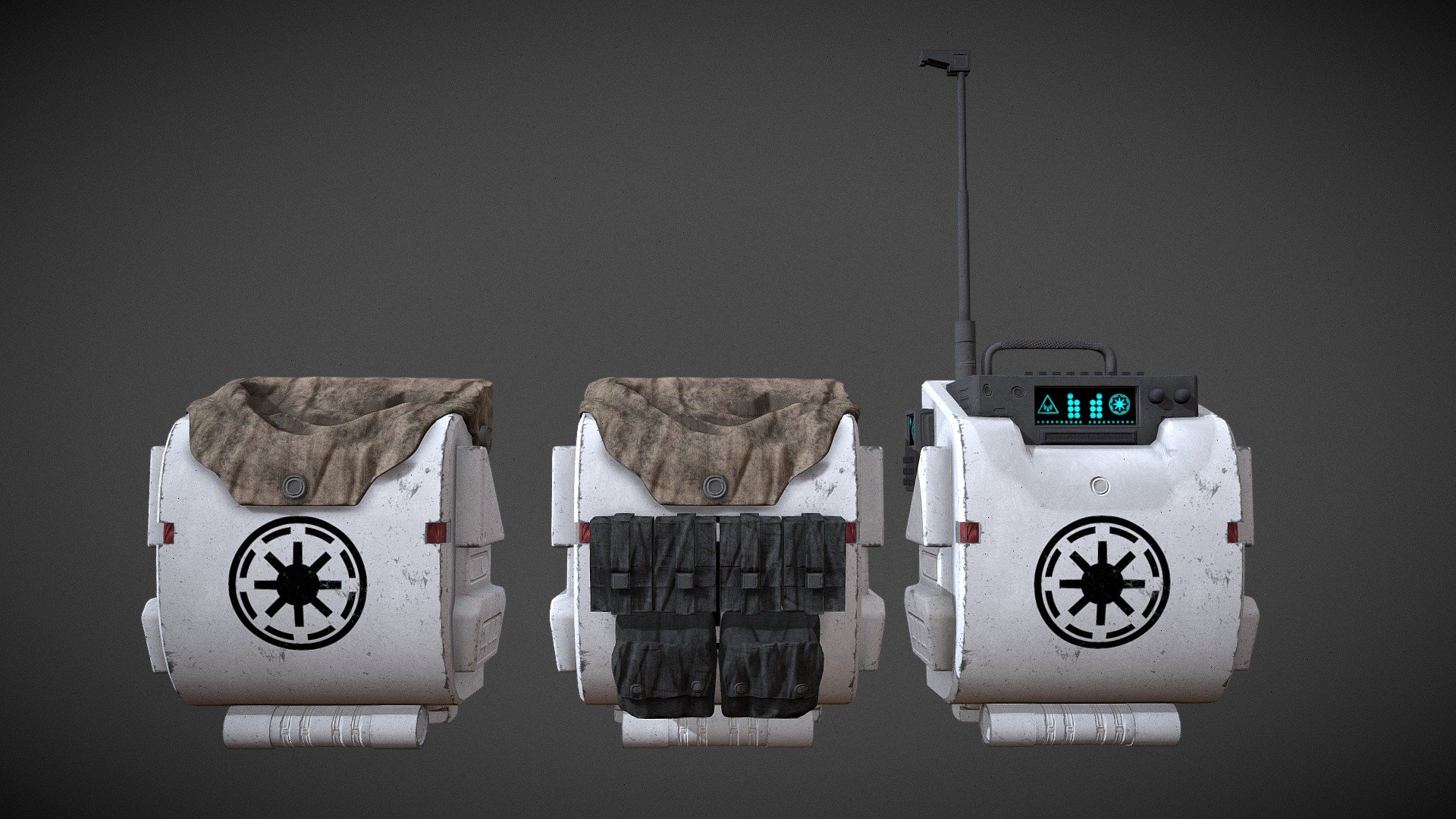 Phase II Clone Trooper Backpacks 3d model