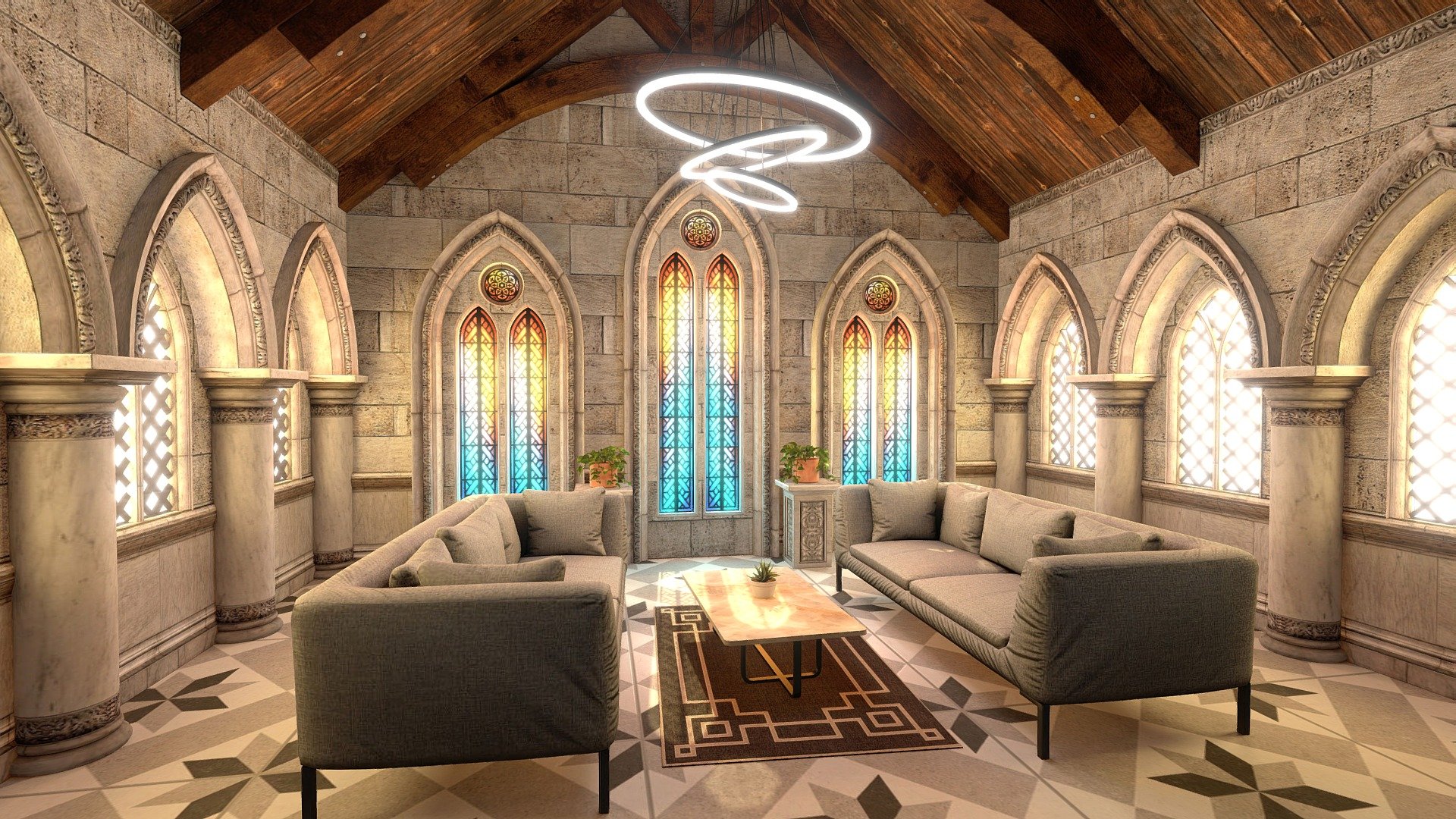 Converted Church 3d model