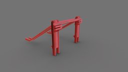 Lowpoly Railway Barrier