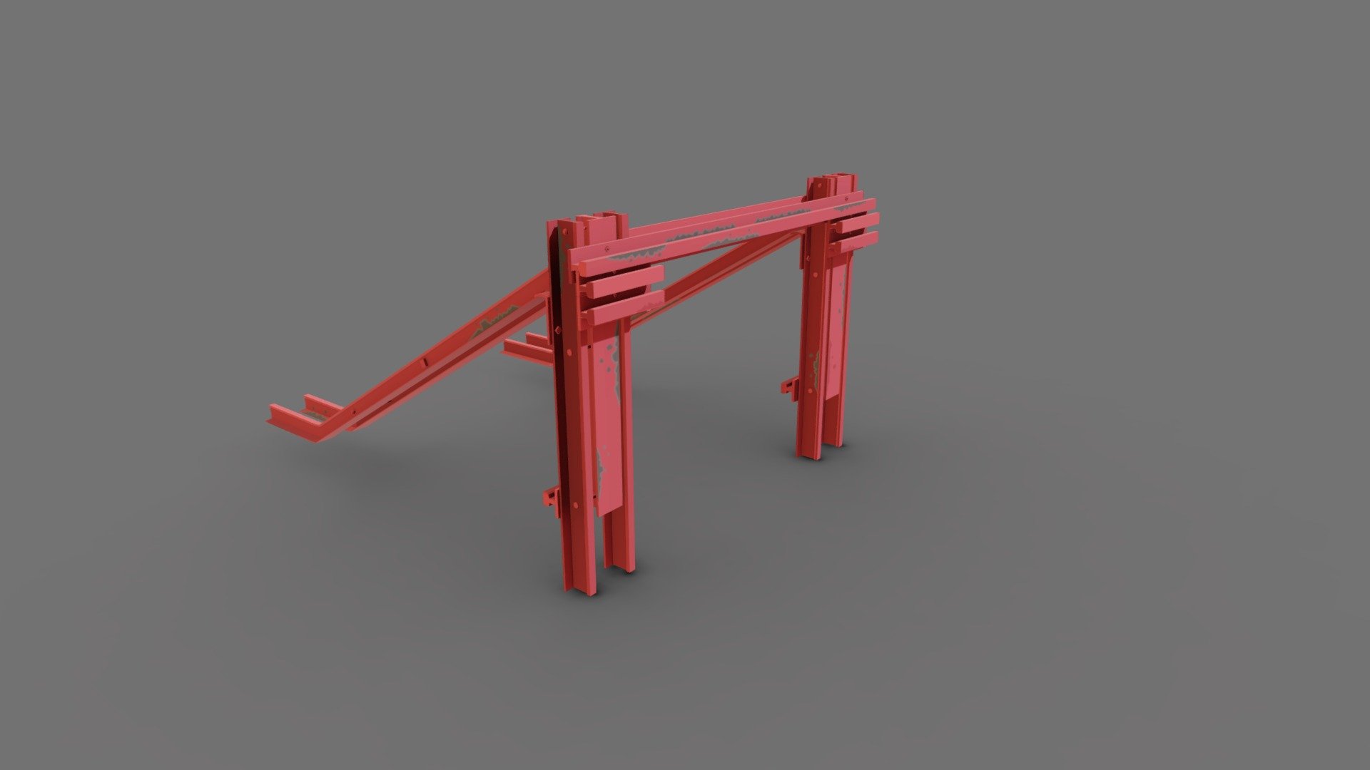 Lowpoly Railway Barrier 3d model