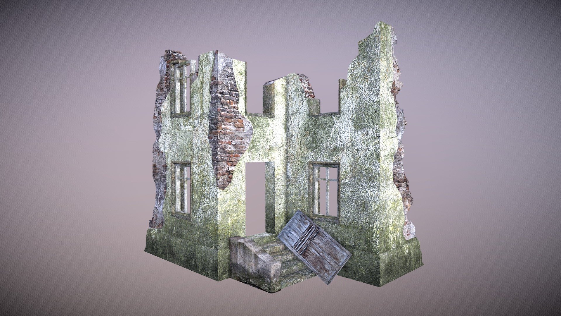 Ruined Building 2 3d model