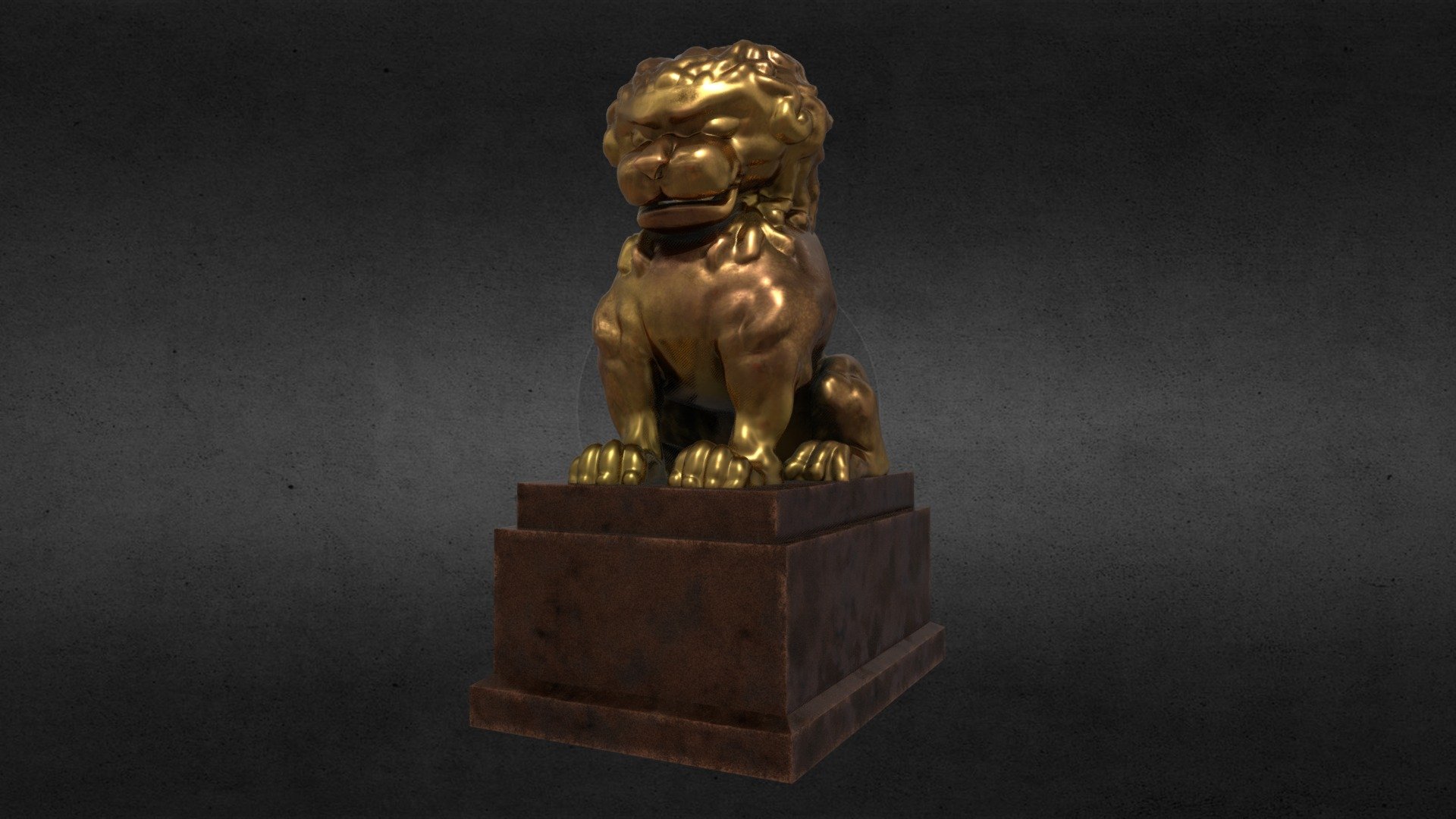 Lion statue 3d model