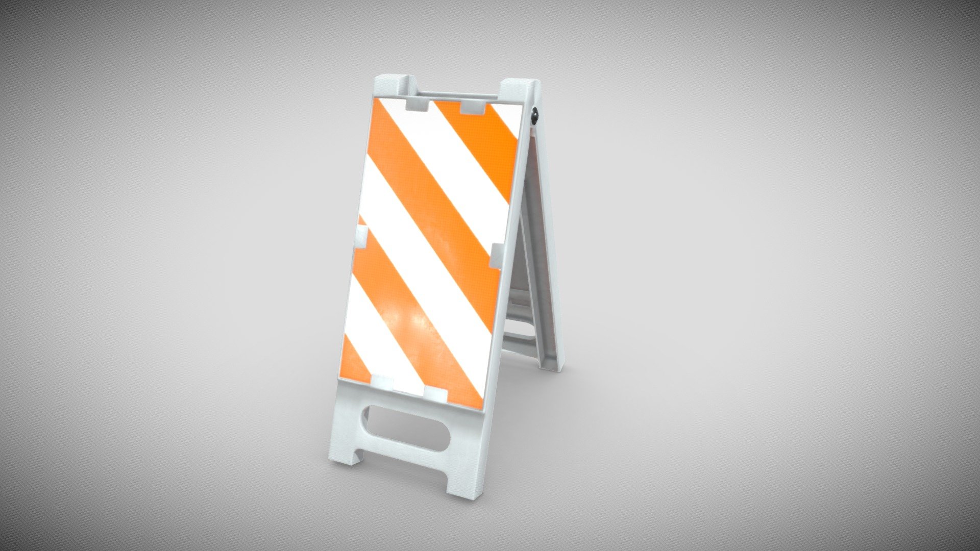 Vertical Safety Sign Foldable Open 3d model