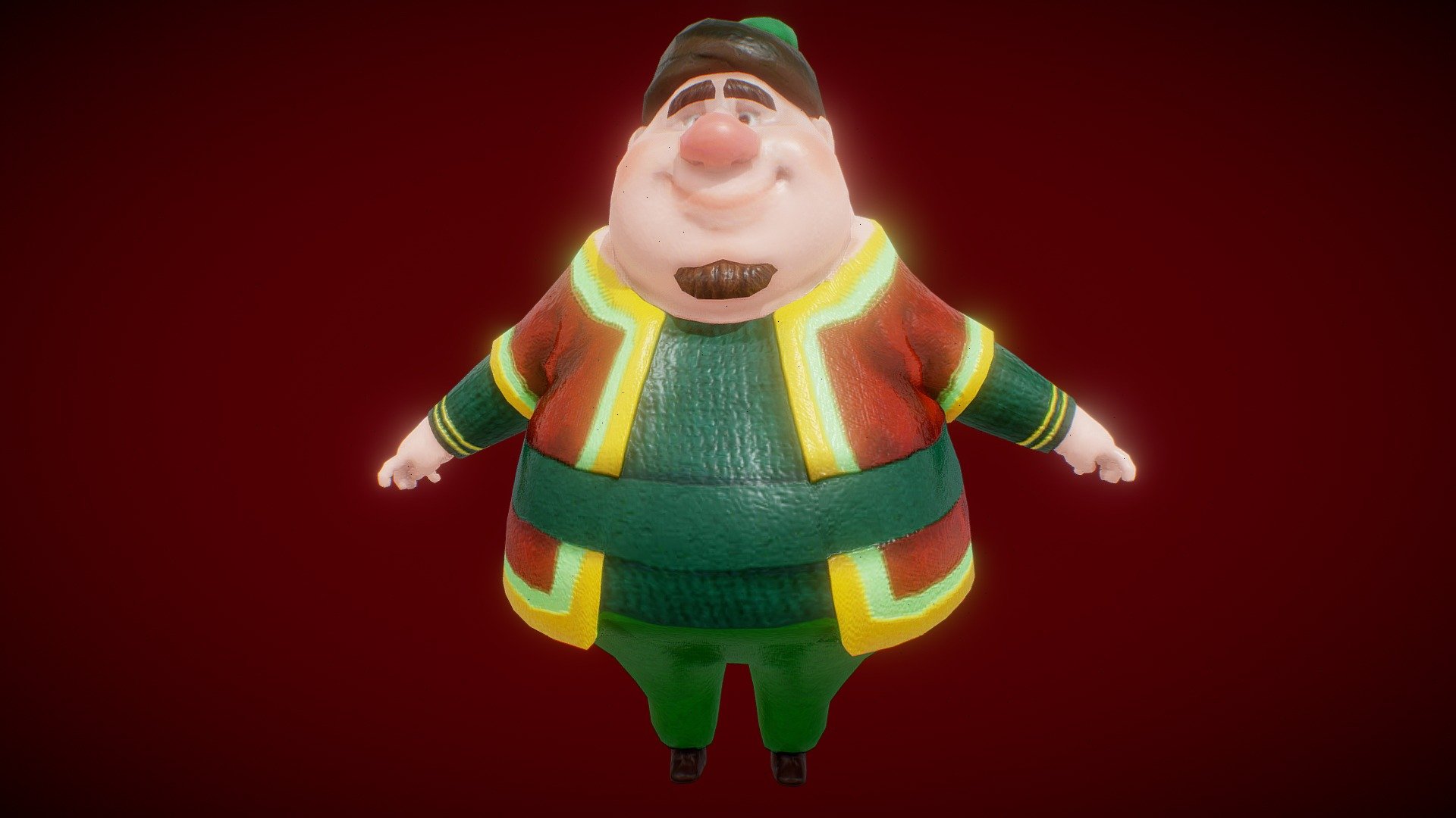 Fat man Fananees 3d model