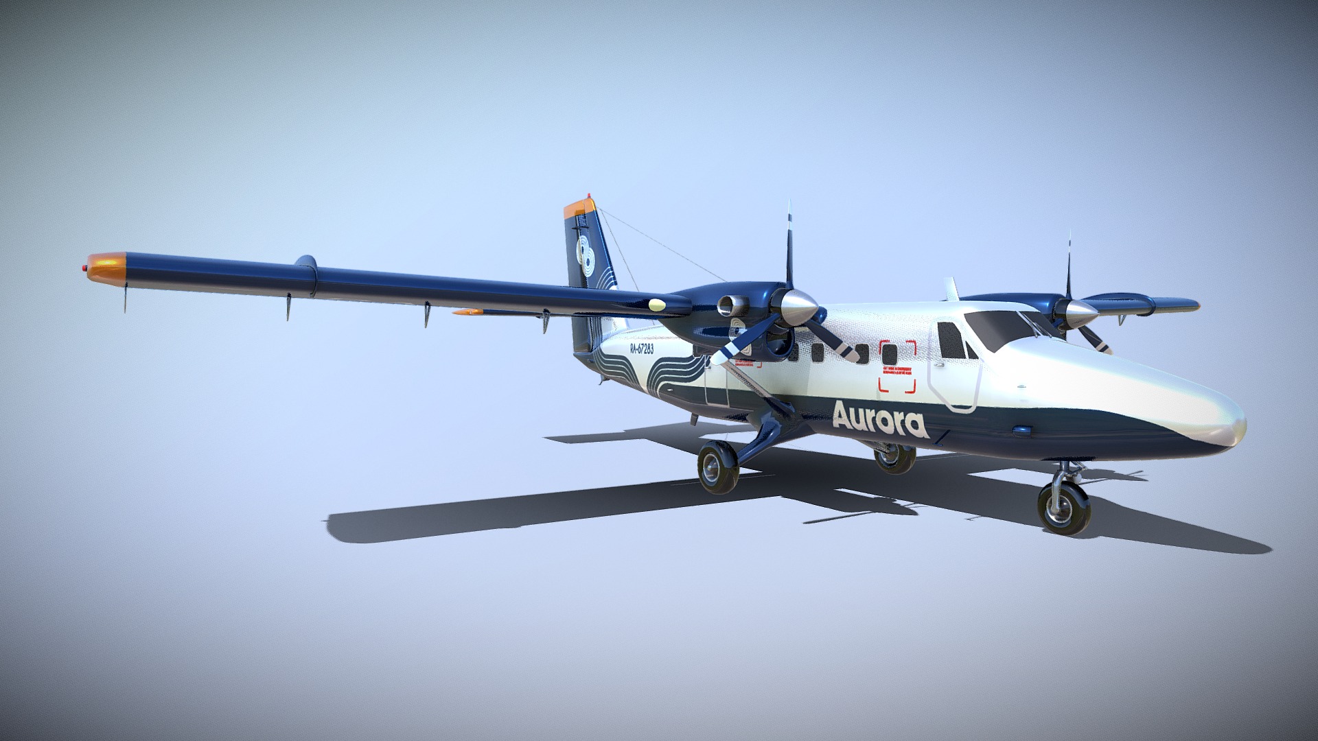 Aurora Airlines DHC-6-400 Twin Otter 3d model