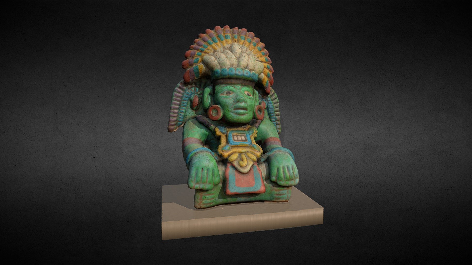 Aztec statuette 3d model