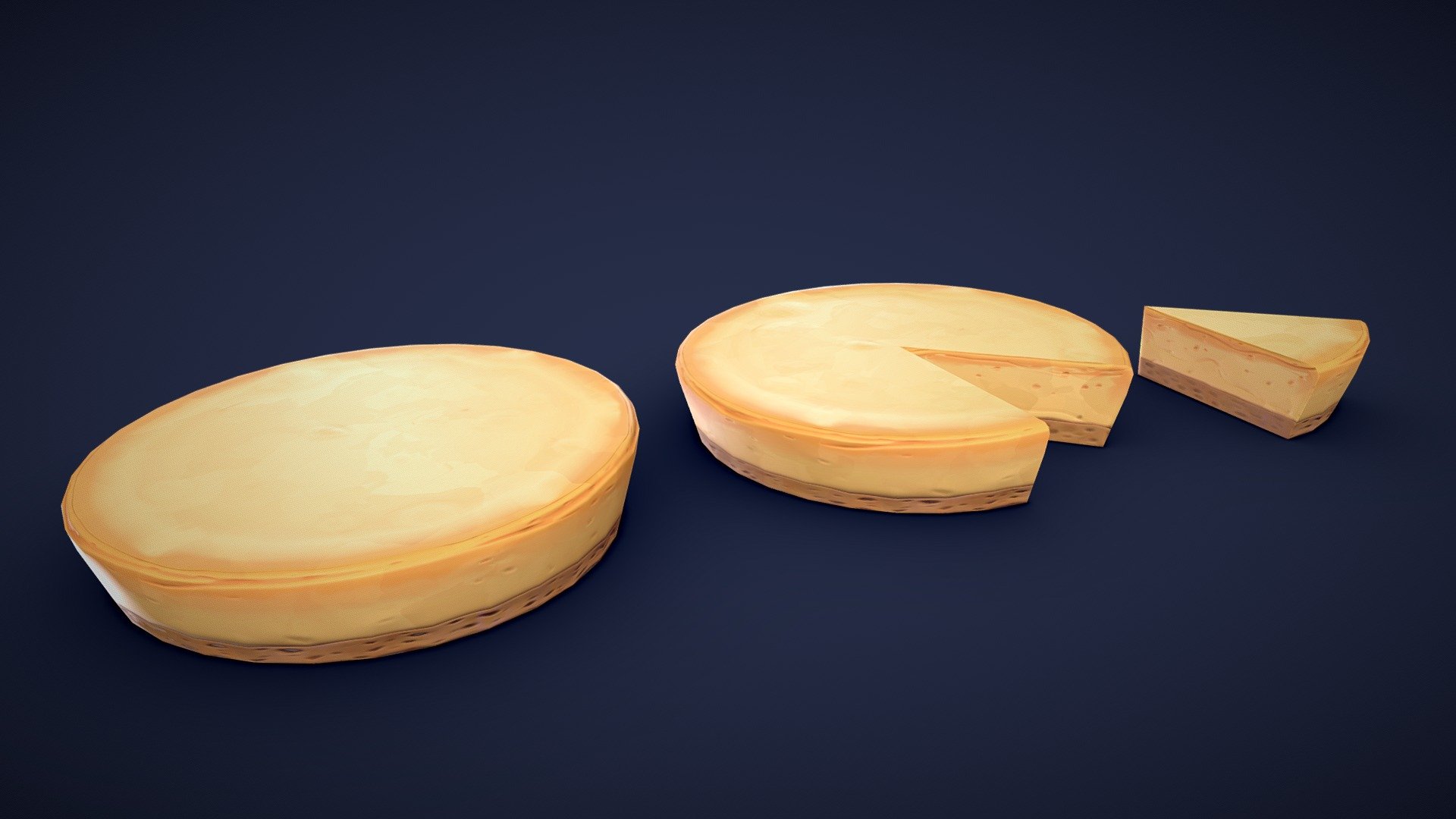 Stylized Cheesecake 3d model