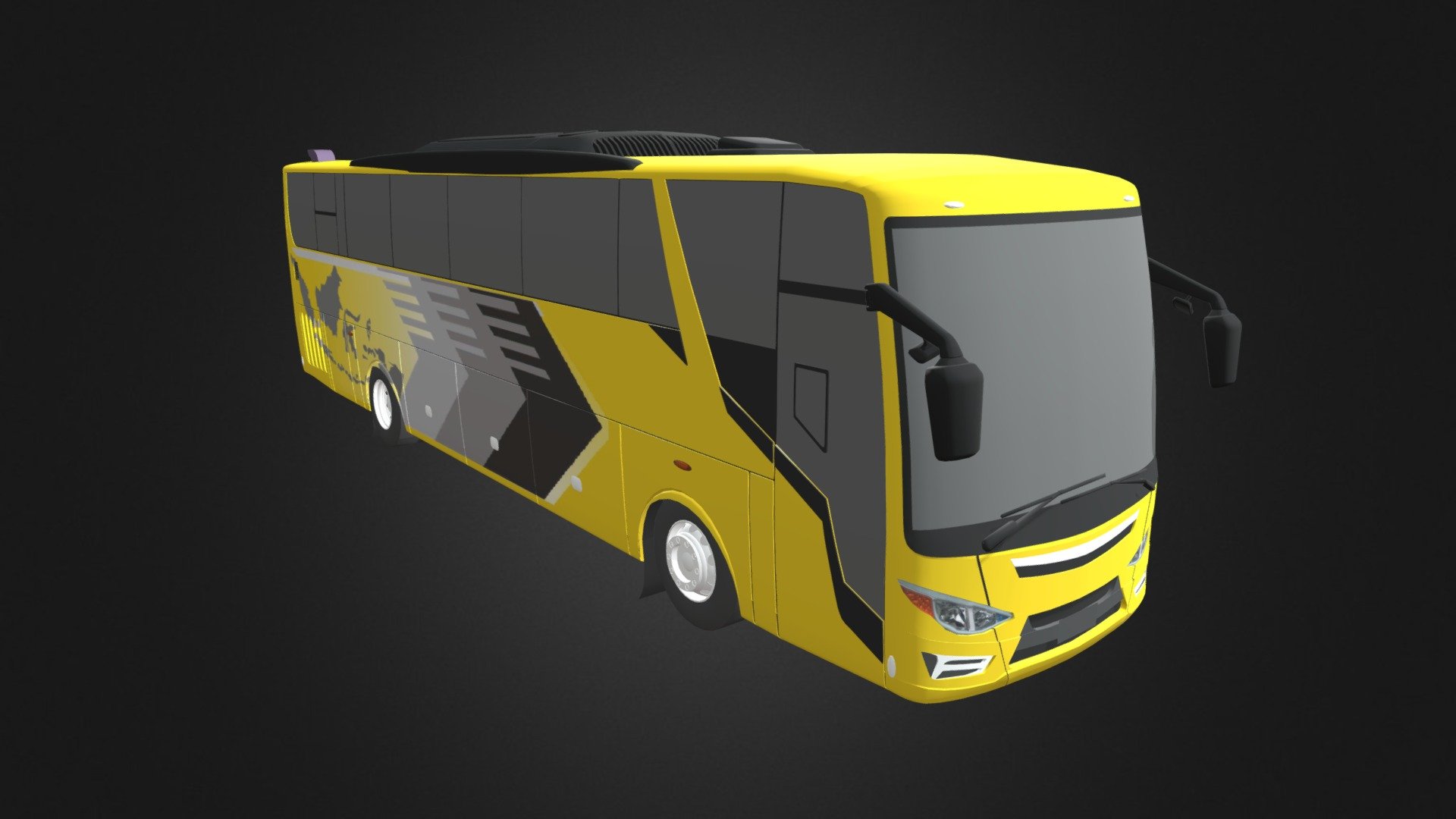 Indonesia Ecolin Bus 3d model