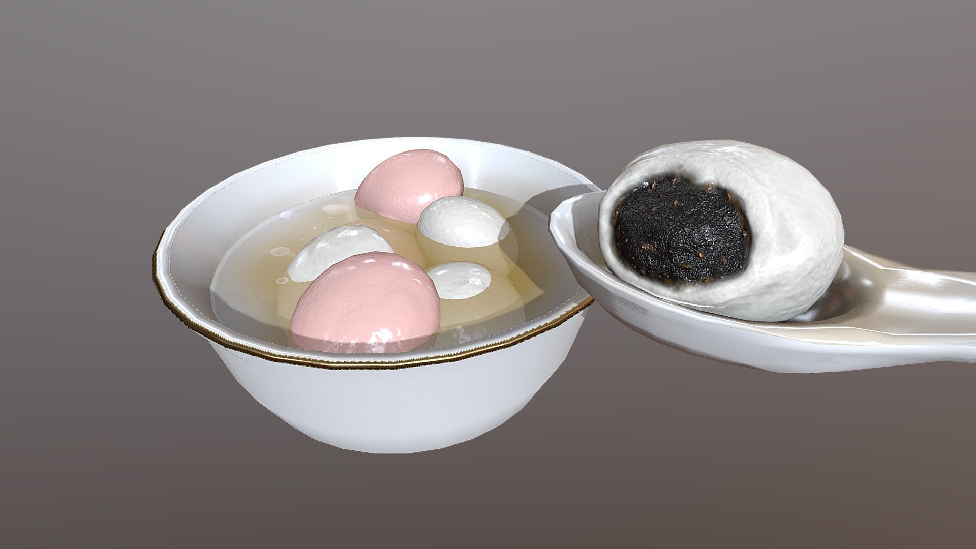 Asia Food Tangyuan 3d model