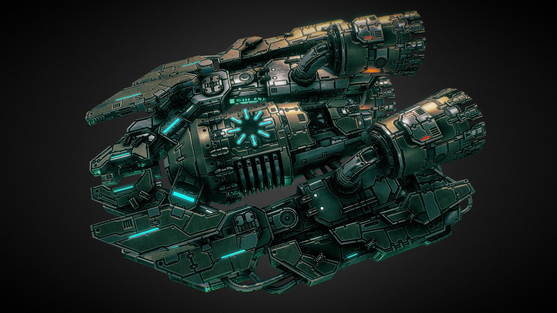 Starfall Tactics — Kolgrim Deprived battleship 3d model