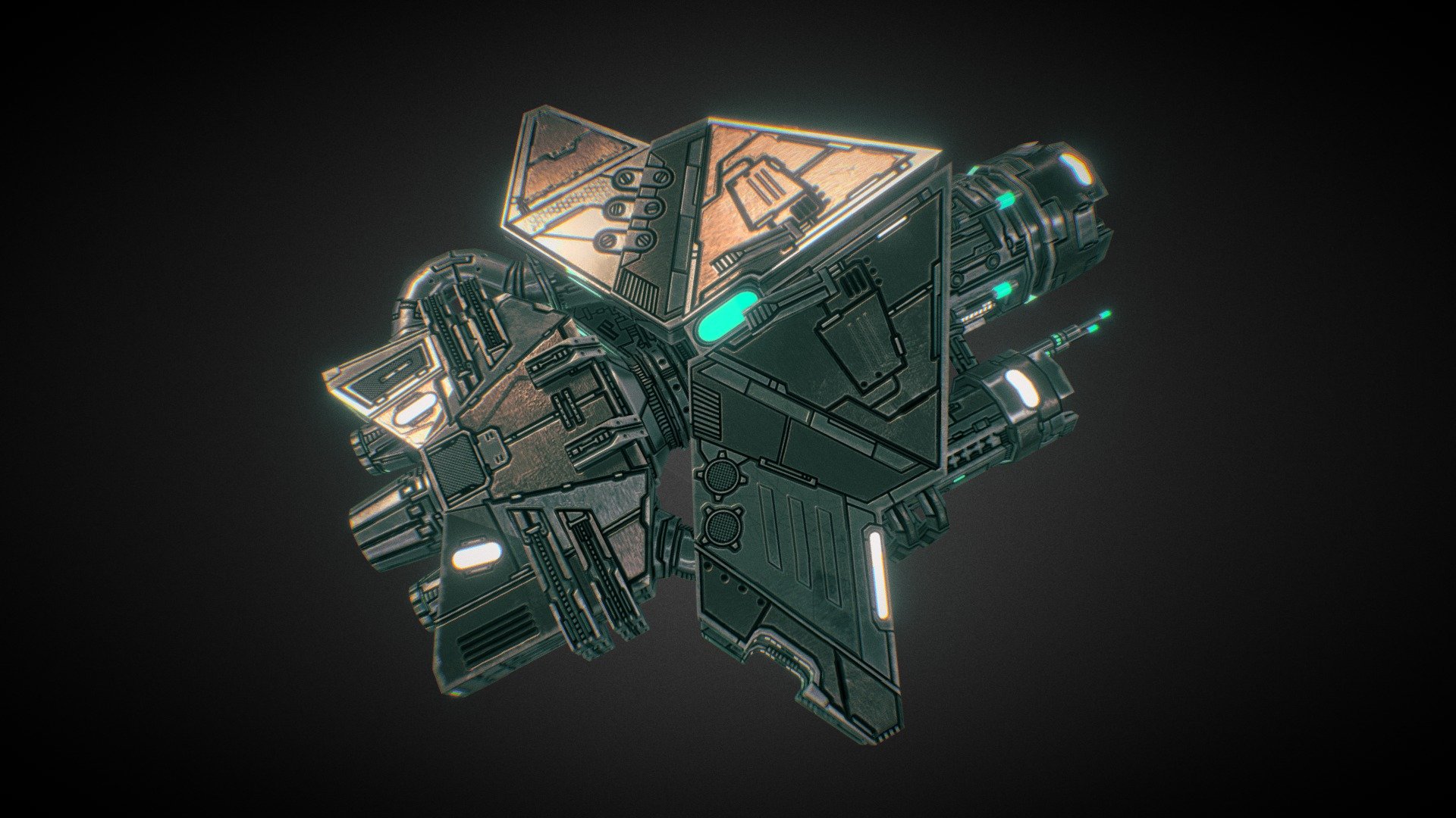 Starfall Tactics — Medea Deprived frigate 3d model