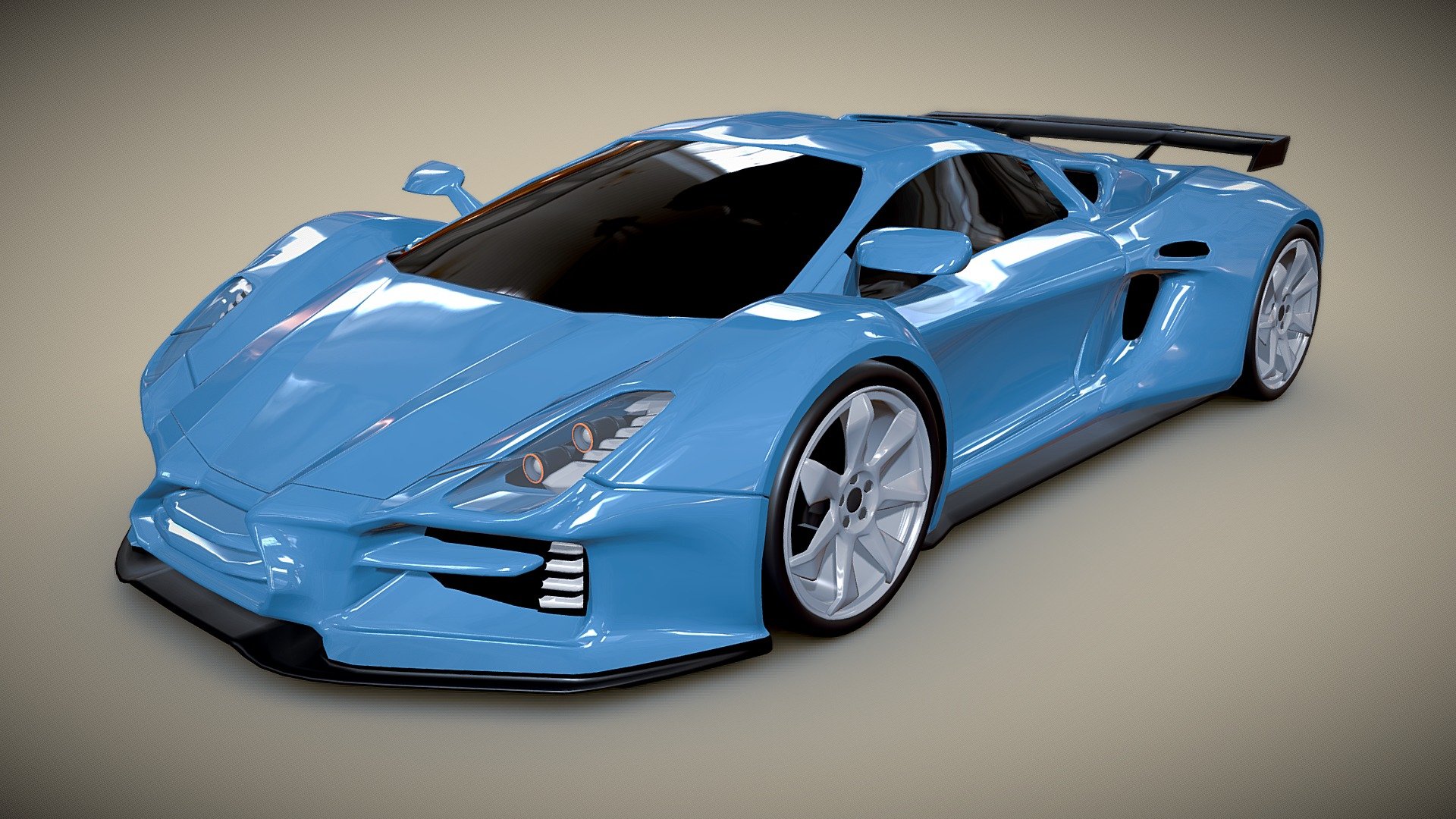 Evonox supercar concept 3d model