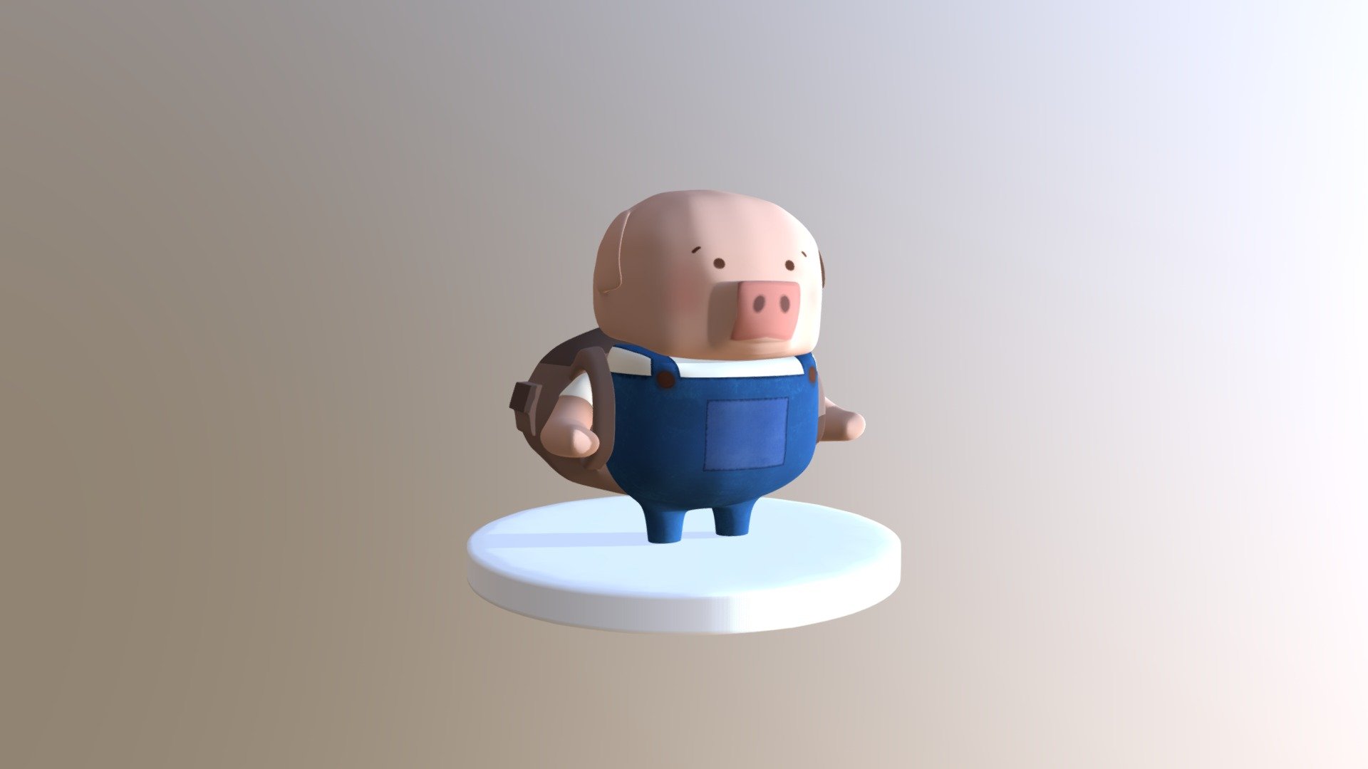 Pig from The Dam Keeper 3d model