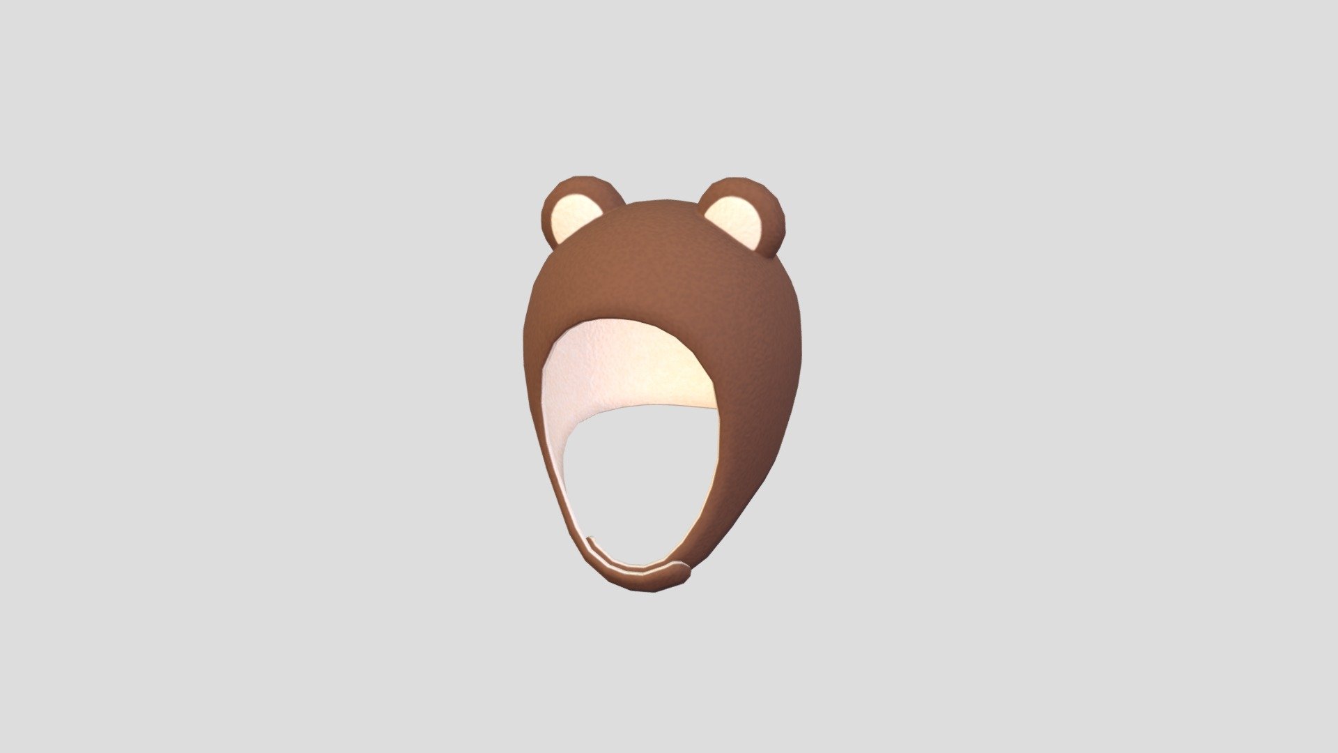 Bear Plush Hat 3d model