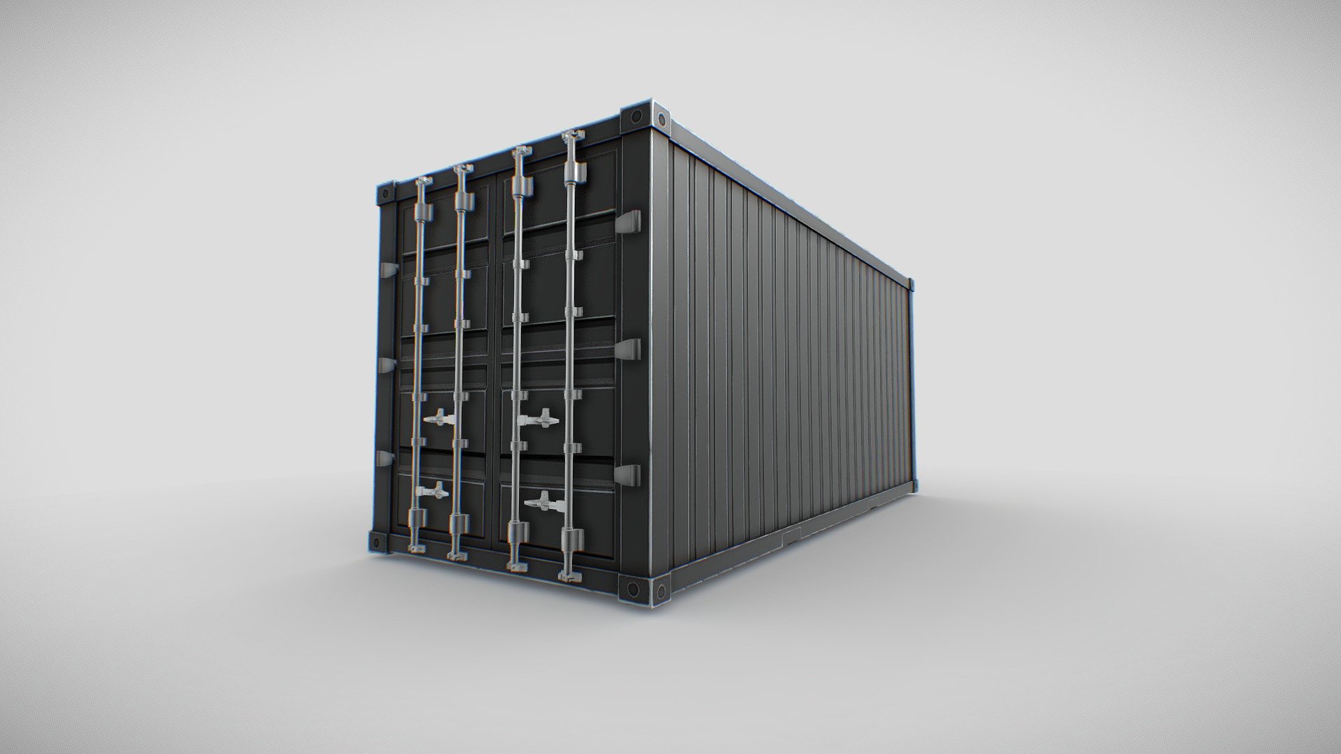 Shipping Container Low-Poly my version 3d model