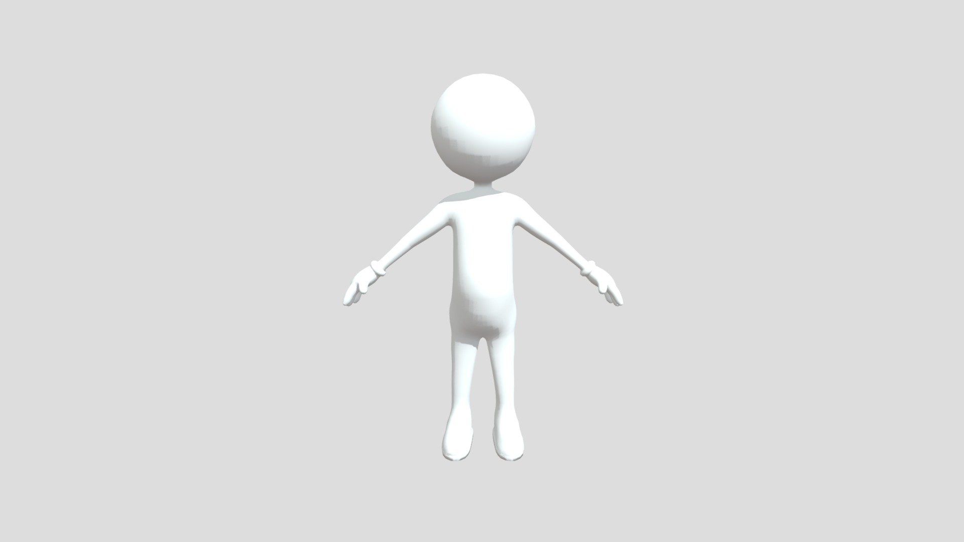 Stickman man Low-poly 3D model 3d model