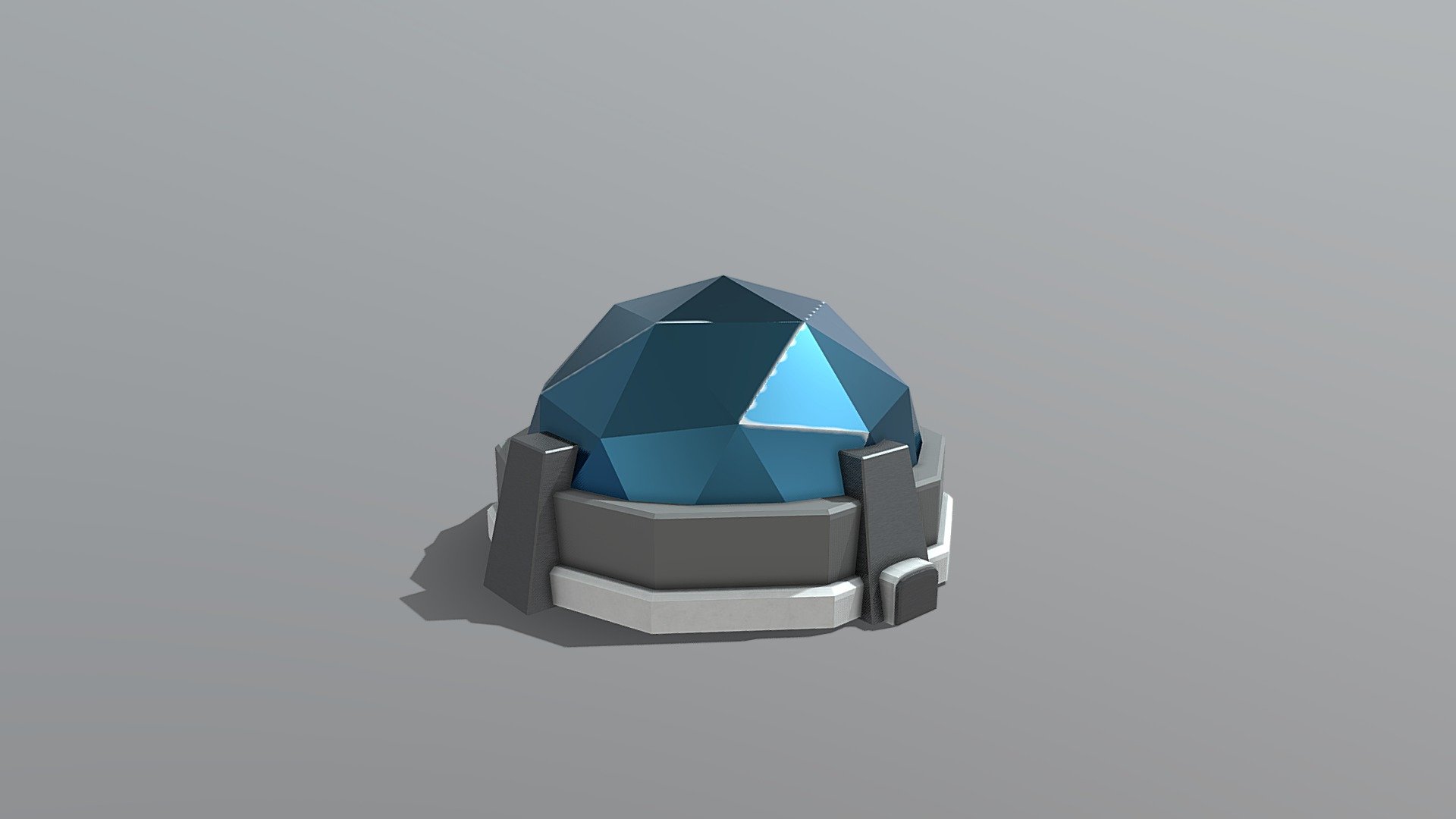 Large Low Poly Habitat Dome 3d model