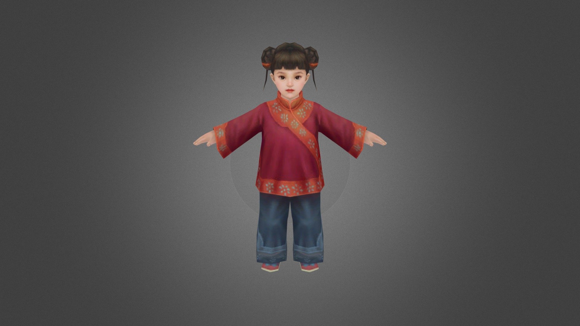 Little Girl Rigged 3D Model 3d model