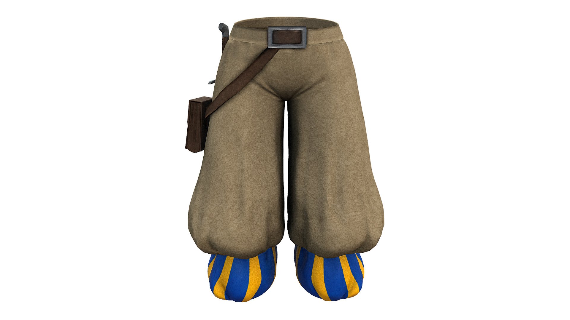 Female Puffy Legs Fantasy Pants 3d model