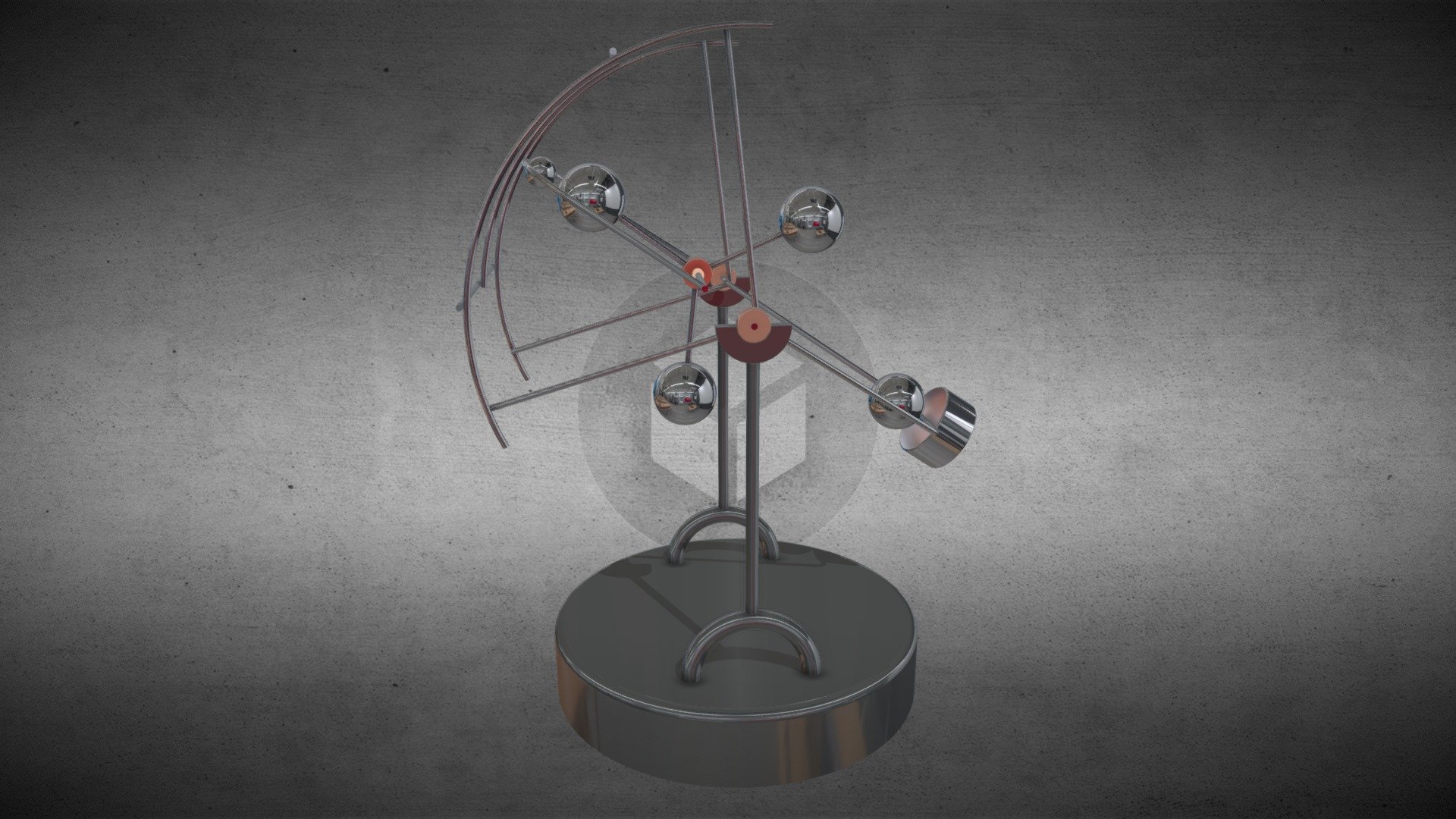 Compound Pendulum Mechanism 3d model