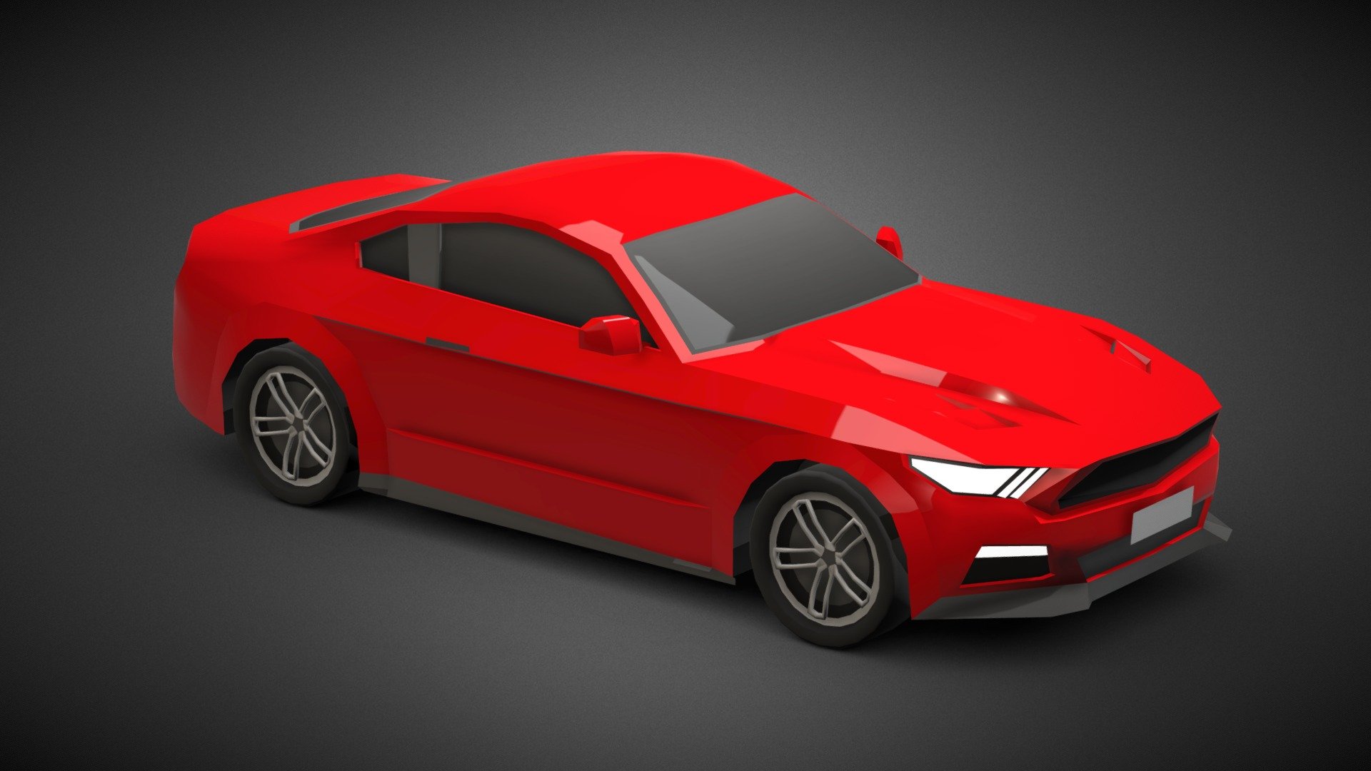 Low Poly American Muscle 3d model