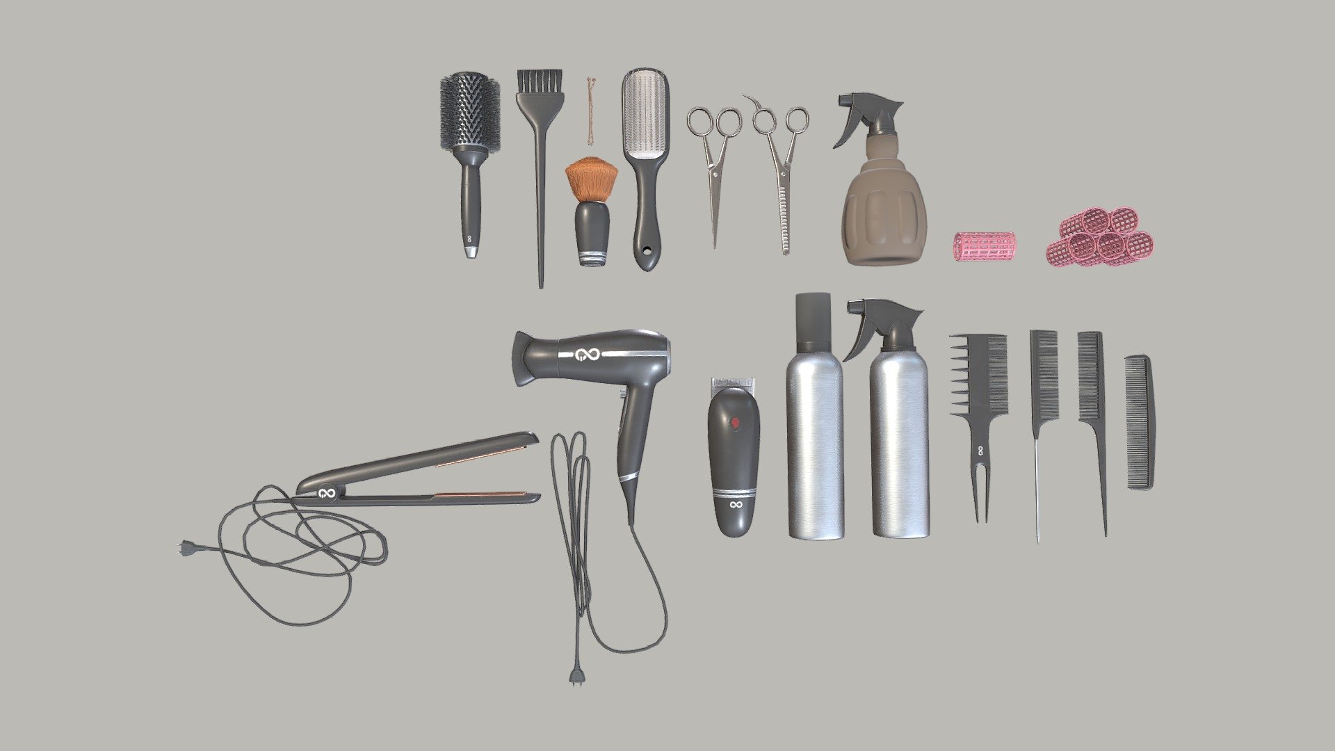 Hairdresser tools pack 3d model