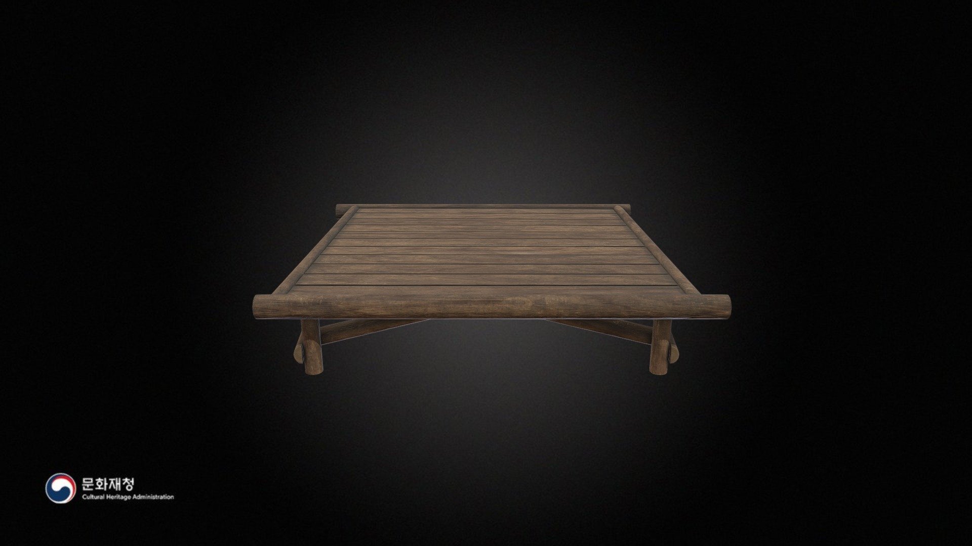 Low_Wooden_Bench 3d model