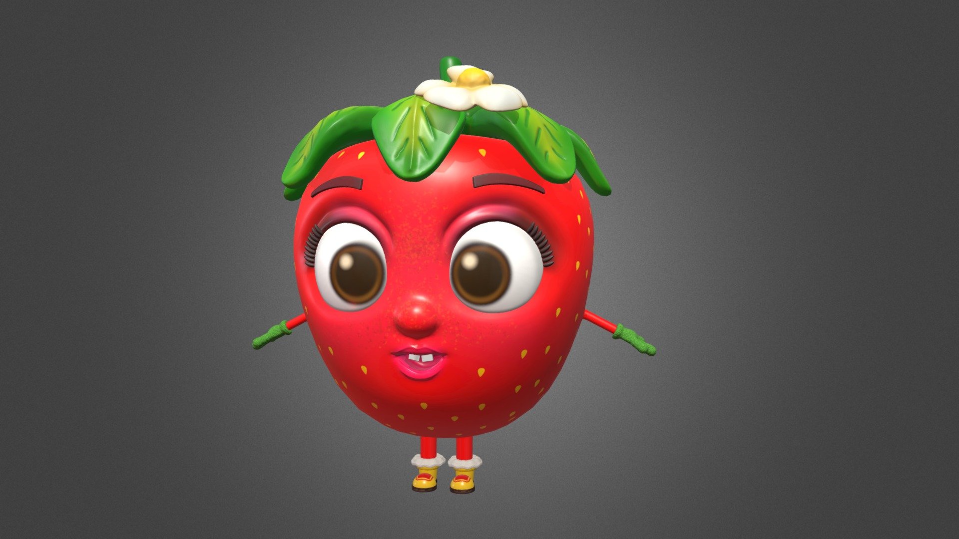 strawberry 3d model