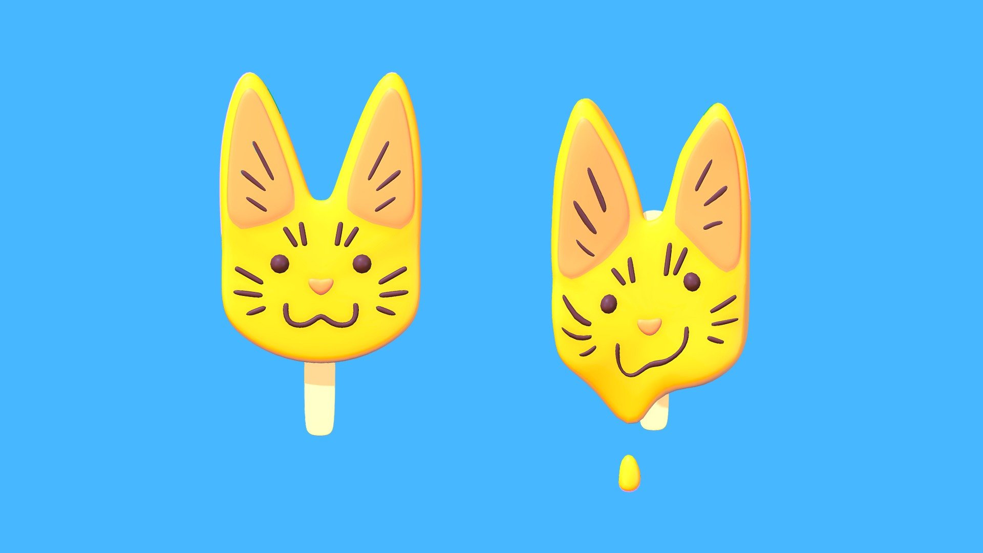 Kitty Cat Ice Cream😺🍦 3d model